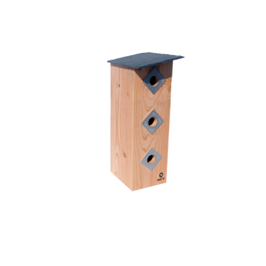 Nichoir en bois 3 loges pour Moineau domestique- verticale