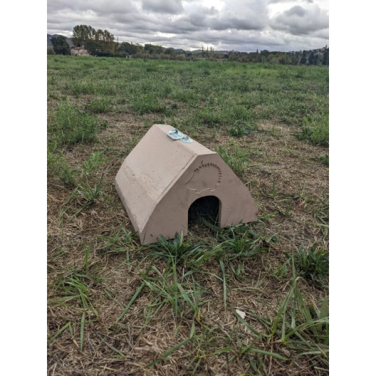 Gîte en béton de bois pour Hérisson