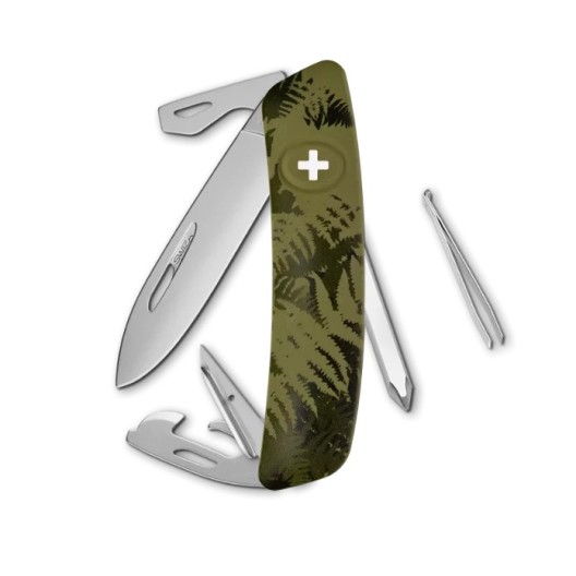 Couteau suisse SWIZA D04 Olive Fern Camouflage - 11 fonctions